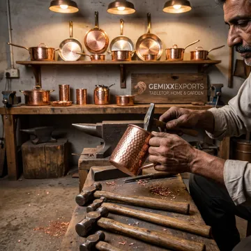 Handcrafted copper kitchenware manufacturing