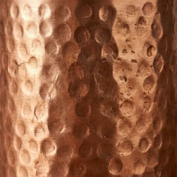Hammered copper sheet with artisan texture