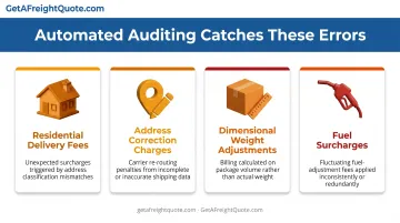 Four common carrier billing errors including residential fees address corrections dimensional weight and fuel surcharges
