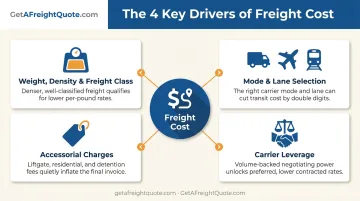 Four key cost drivers affecting freight shipping rates comparison
