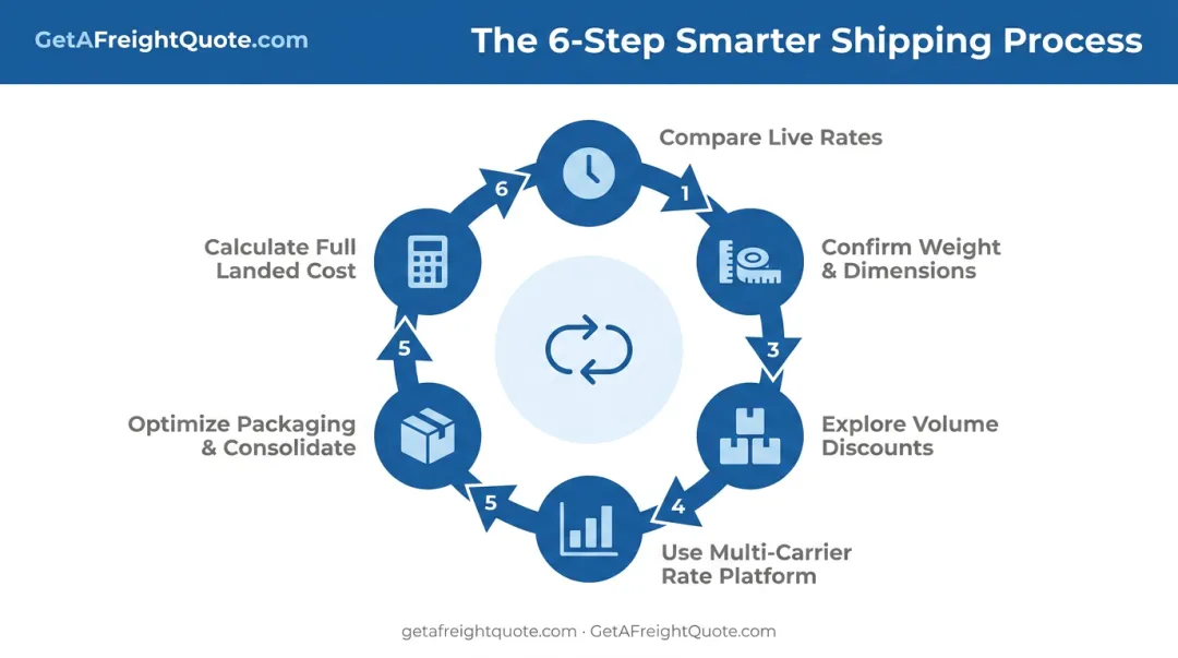 Six-step process to secure cheapest international shipping rates for business