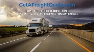 Full truckload service equipment lineup including dry van flatbed and refrigerated trucks
