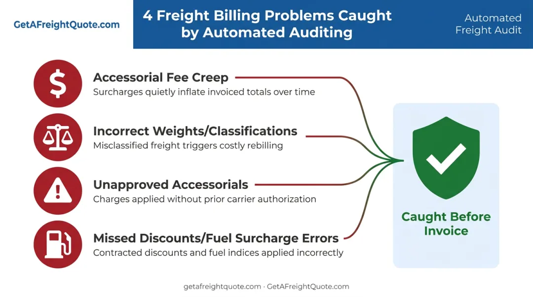 Common freight billing errors caught by automated invoice audit process