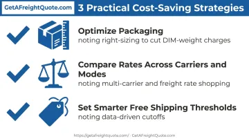Three practical strategies to lower ecommerce shipping costs checklist