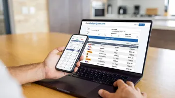 Rate shopper software dashboard displaying side-by-side carrier rate comparisons