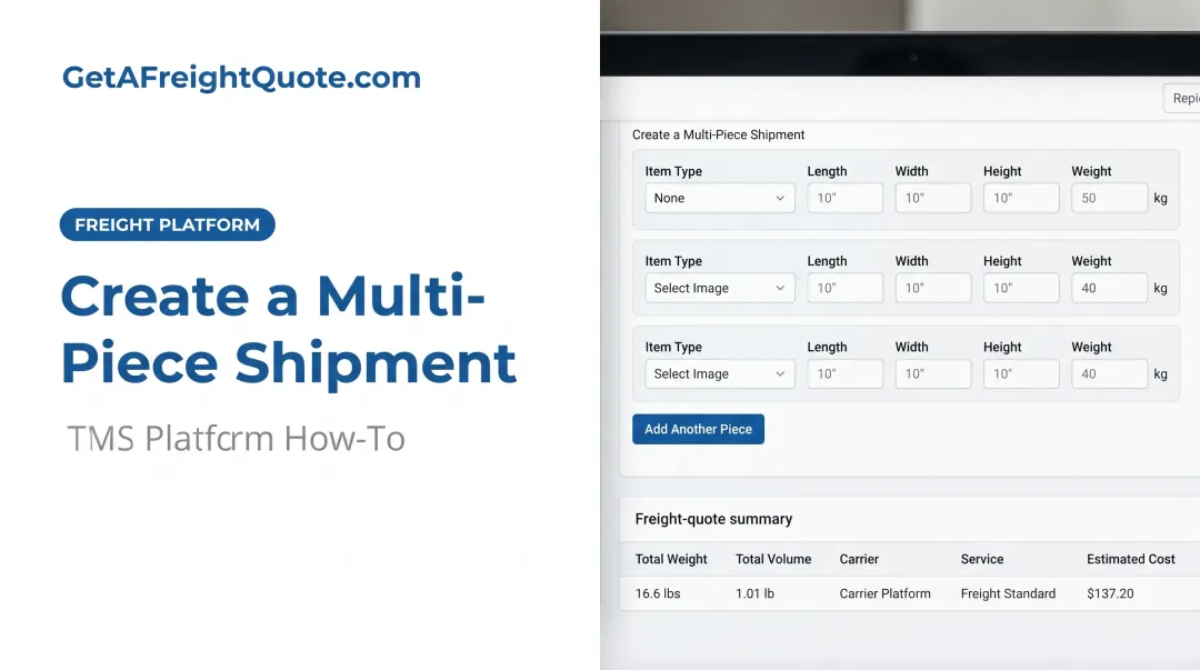 Create a Multi-Piece Shipment