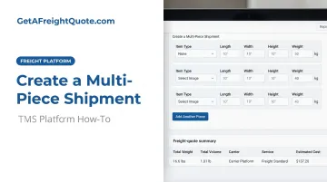 Create a Multi-Piece Shipment