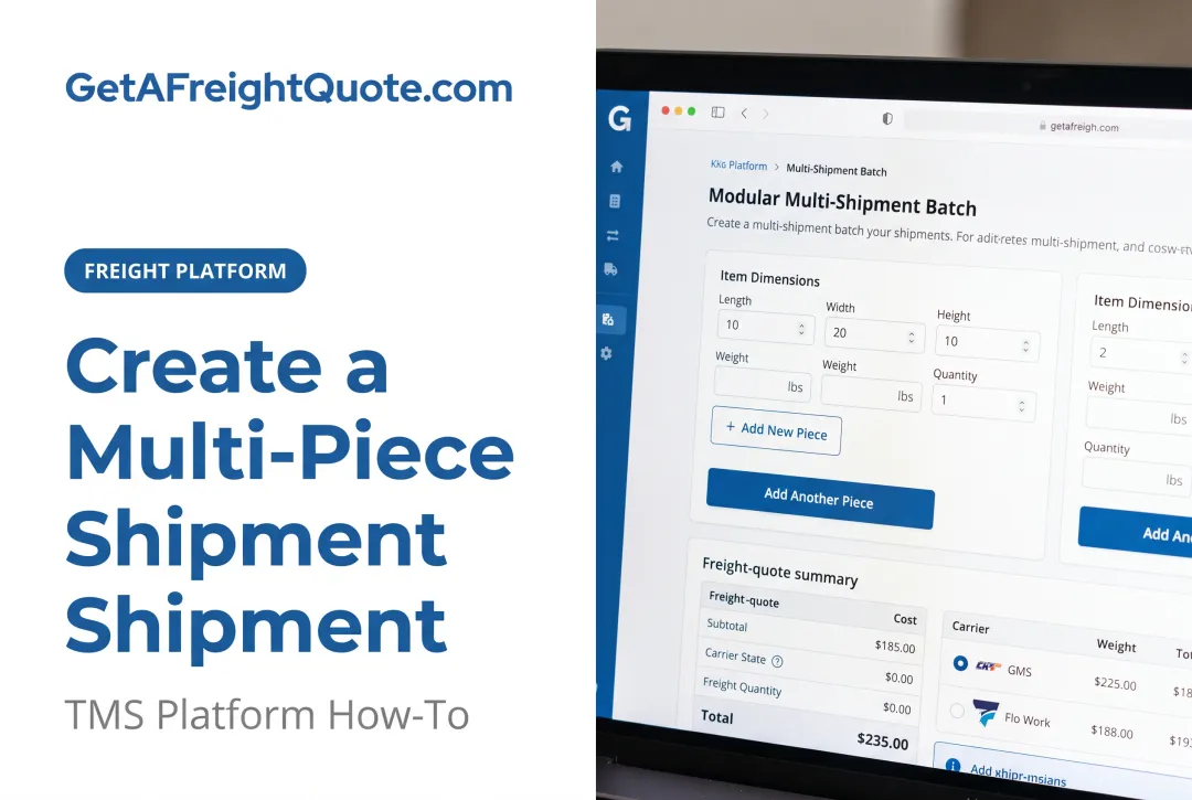 Create a Multi-Piece Shipment