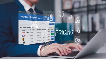 GetAFreightQuote TMS platform dashboard displaying real-time carrier rate comparison and shipment tracking