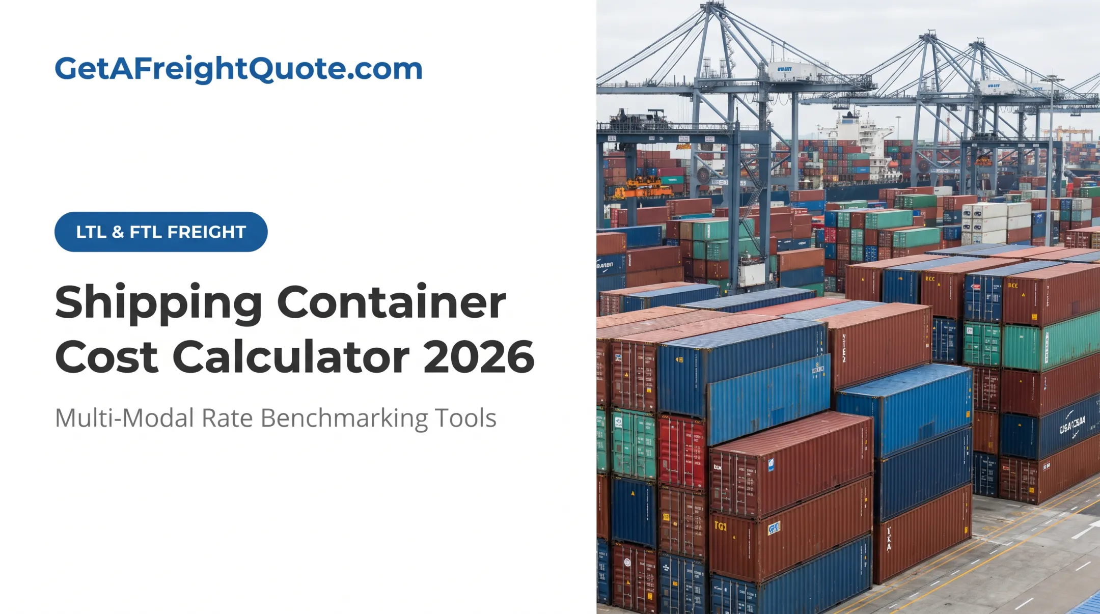 Shipping Container Cost Calculator 2026