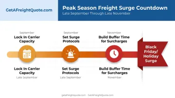 Peak season shipping preparation timeline with three proactive strategies