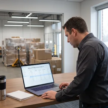 Logistics professional reviewing refrigerated freight rates