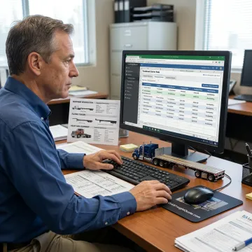 Freight coordinator planning equipment transport
