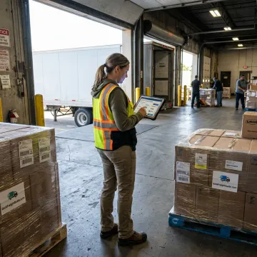 Pallet freight prepared for LTL shipment