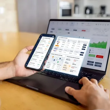 Integrated shipping software dashboard