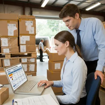 Shipping manager comparing international carrier rates
