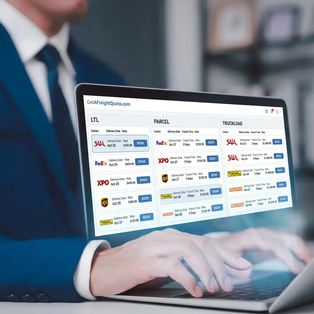 Freight rate comparison dashboard