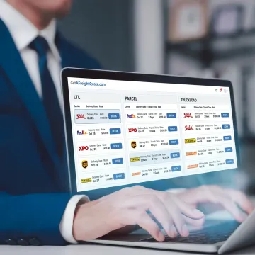 Freight rate comparison dashboard