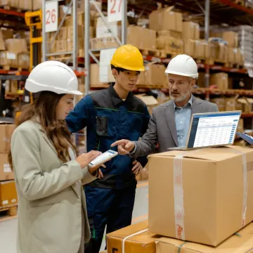 Team comparing carrier options for inbound shipment