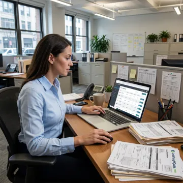 Logistics manager comparing LTL freight rates