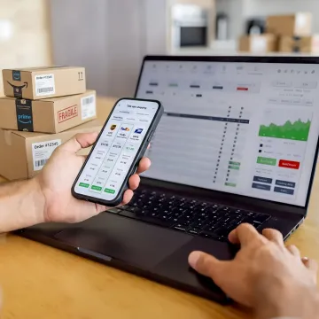 Shipping platform displaying parcel rate comparisons