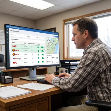 Business shipper using an LTL management dashboard
