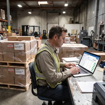 Shipper comparing freight rates online