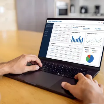 Freight billing analytics displayed on a logistics dashboard