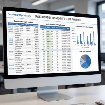Freight invoice analytics displayed in TMS software