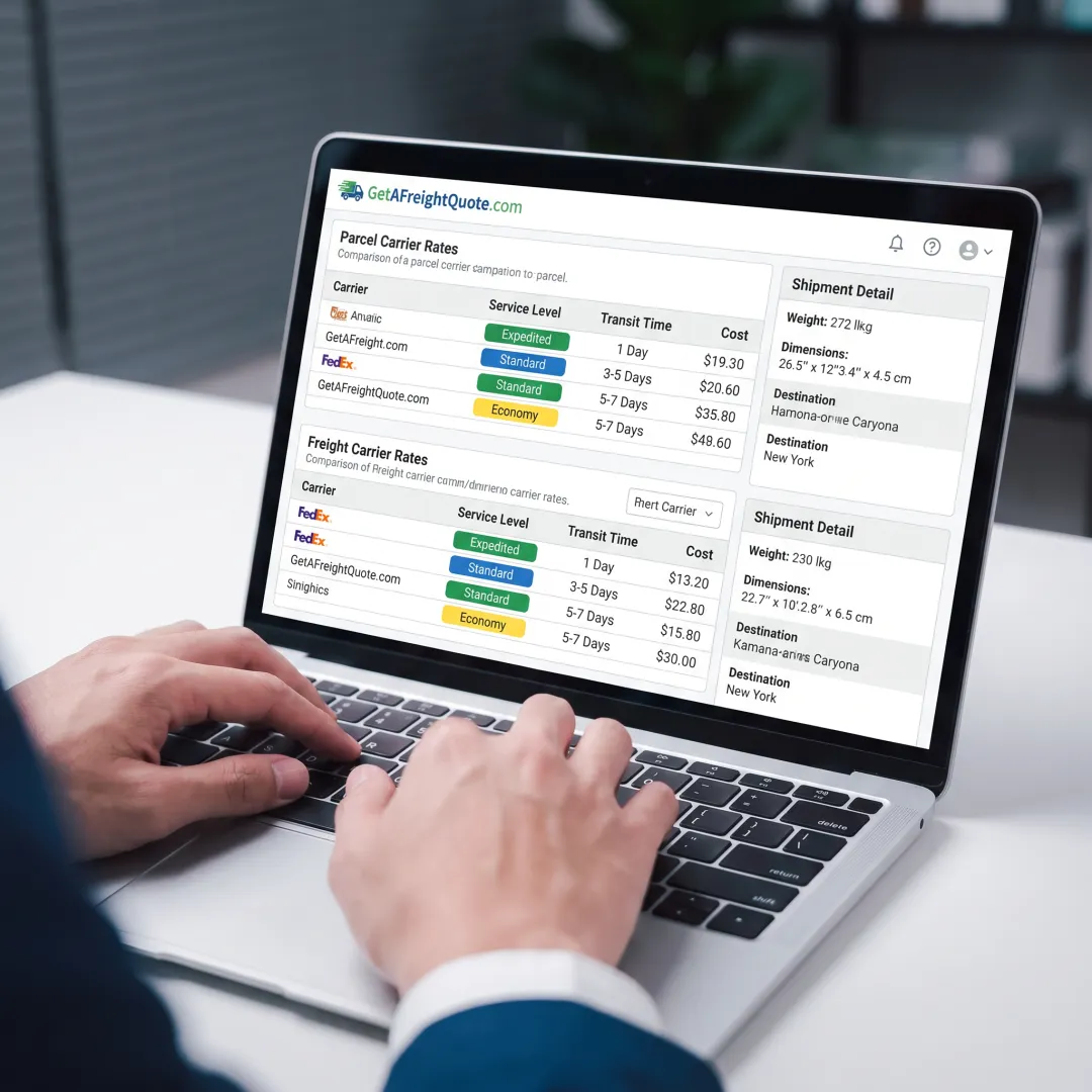 Shipper comparing carrier rates in a TMS dashboard