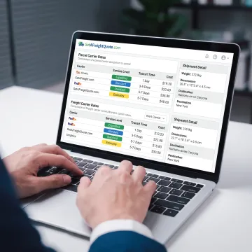Shipper comparing carrier rates in a TMS dashboard