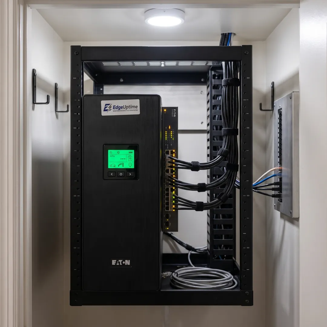 UPS equipment supporting retail point-of-sale network hardware