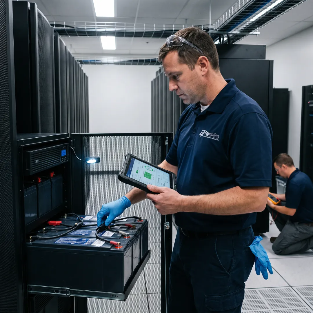UPS battery fleet review in a server room