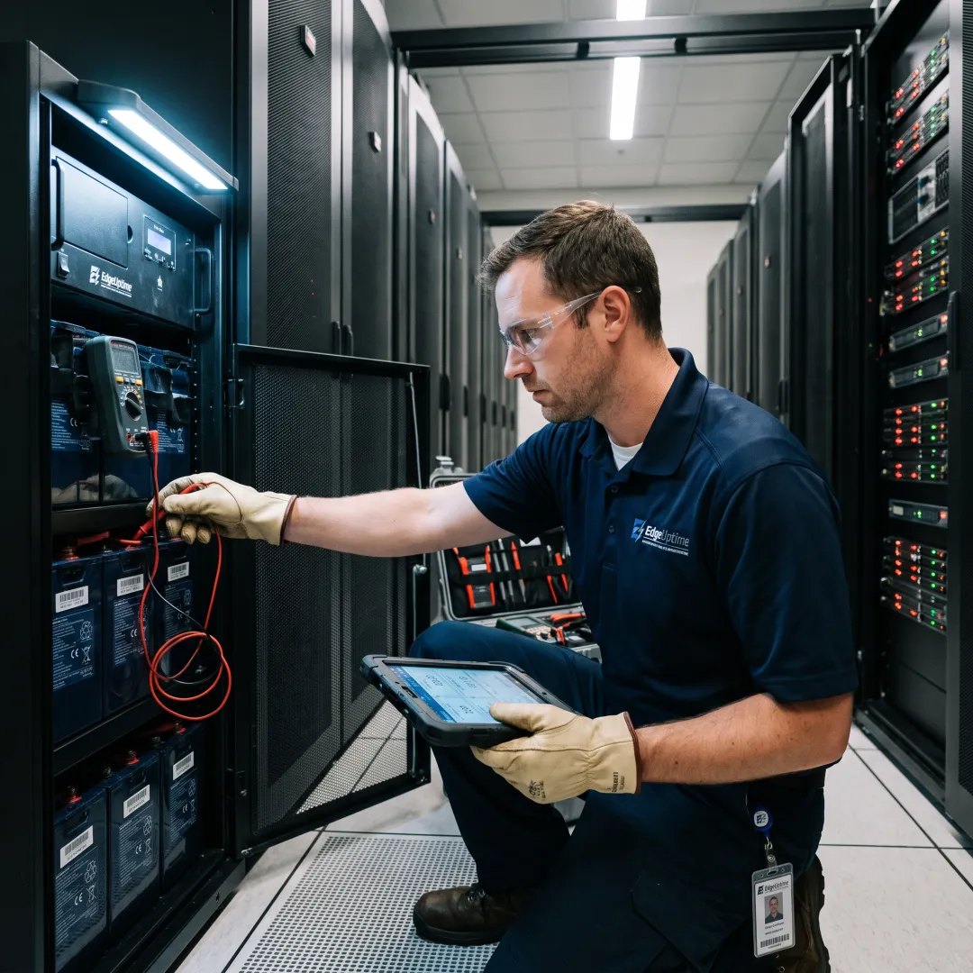UPS battery maintenance at critical IT infrastructure