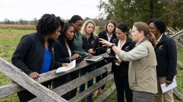 Women leaders participating in immersive Gettysburg battlefield leadership training program