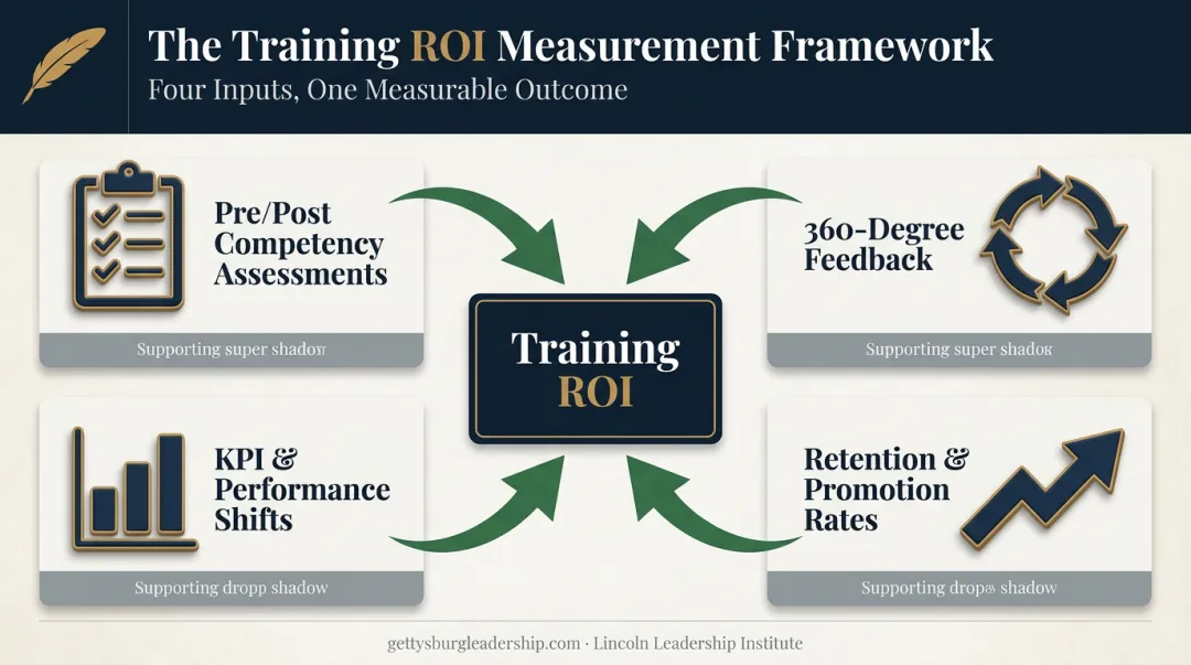 Framework for measuring middle manager training ROI and business impact