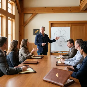 Managers in leadership communication training