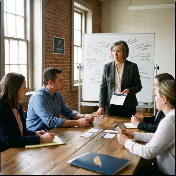 Facilitator leading a workplace influence training session