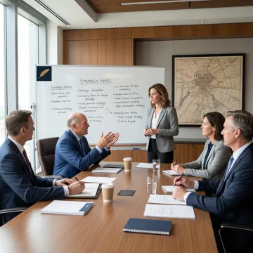 Senior leaders in an executive coaching session