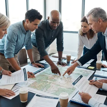 Executive team practicing crisis leadership in an immersive training session