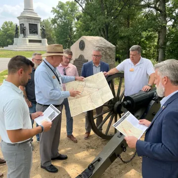 Executive leadership retreat on Gettysburg battlefield
