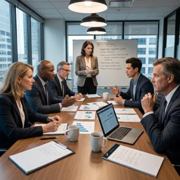 Executive leaders practicing negotiation skills