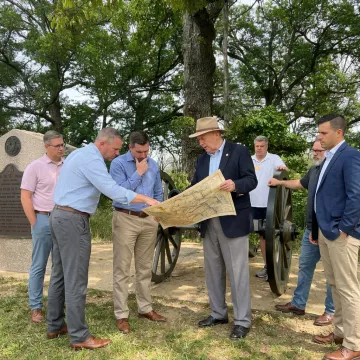 Leaders participating in an outdoor experiential development program