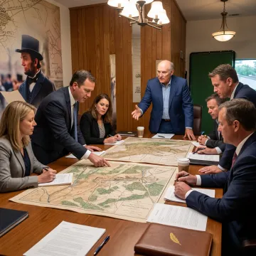 Corporate leaders in an immersive management training session