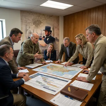 Executive leaders discussing crisis decisions during training