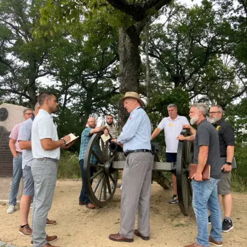Leaders participating in an immersive outdoor leadership session