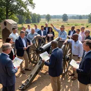 Leadership professionals collaborating during an immersive training session