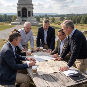 Executives in an immersive leadership workshop