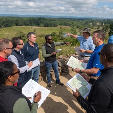 Leaders participating in an immersive outdoor leadership workshop