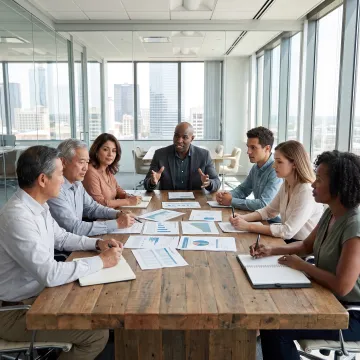 Dallas leadership team participating in a facilitated development session
